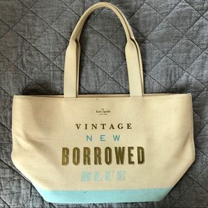 Kate Spade Bridal/Wedding-themed Canvas Tote Bag